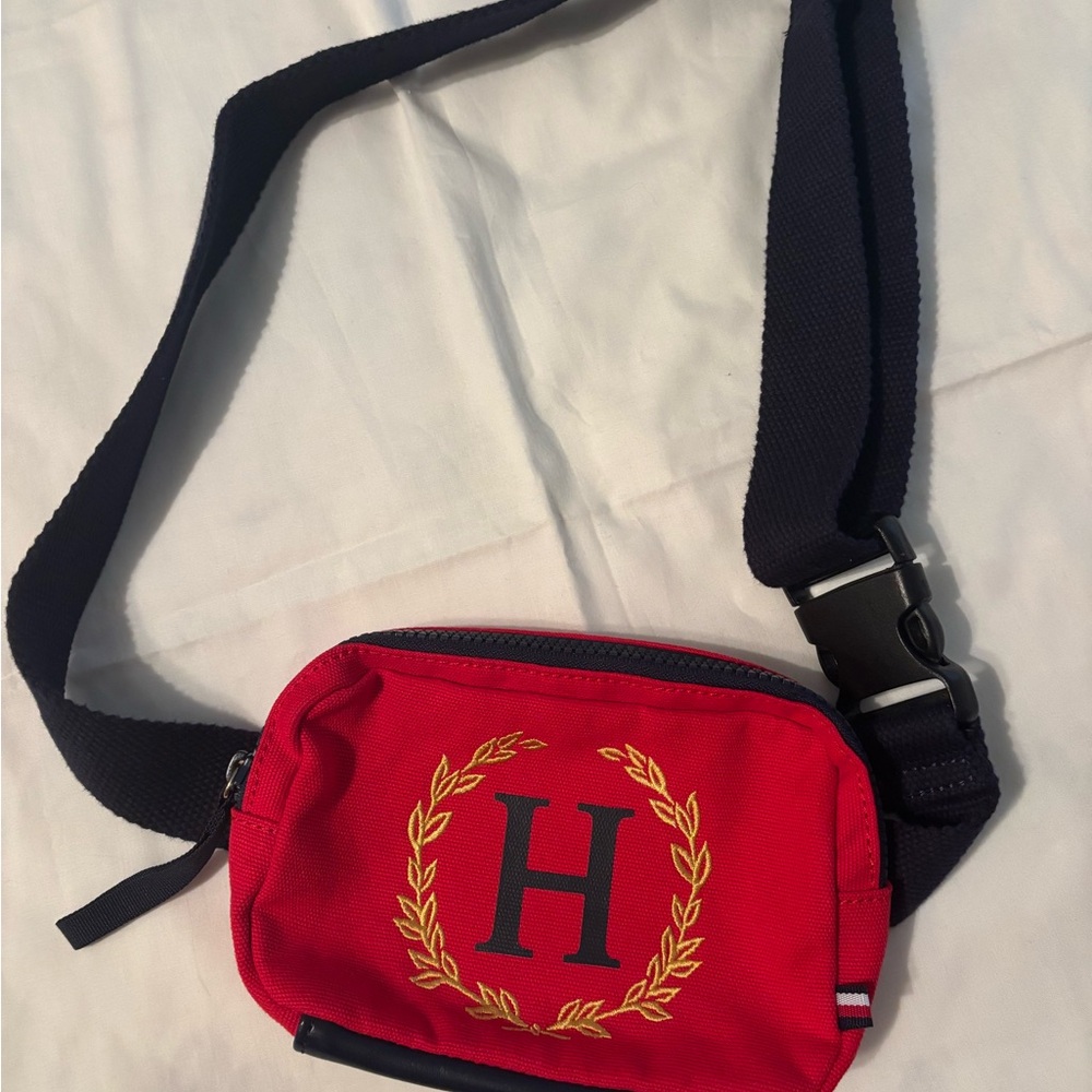 Tommy Hilfiger Red H-Embroidered Men's Crossbody Bag
